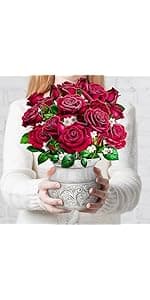 Airpark Anniversary Card with Music & Lights, 3D Pop Up Happy Anniversary Cards for Him Her Husband Wife Couple, Fireworks & Rose Lily Paper Flowers