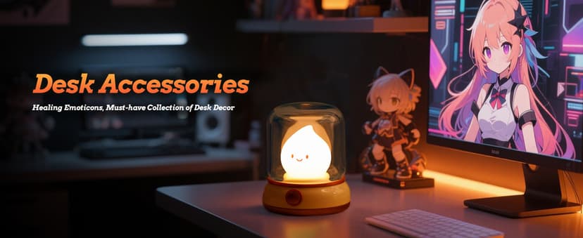 Cute Chibi Flame Lamp, Anime Cozy Lights, Retro Rechargeable Night Light, Decor, Cute Desk Accessories, Gifts.