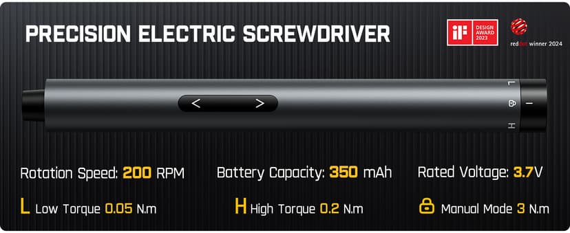 Fanttik E1 Max Electric Screwdriver, Mini Precision Screwdriver Set, 50 Magnetic Bits, Magnetic Storage, 5/32‘’Hex, Repair Tool Kit for Electronics Phone Camera Laptop Watch (Grey)