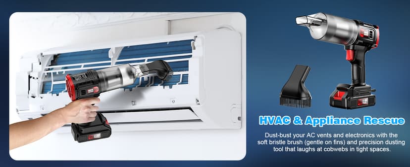 ONAVOT Handheld Vacuum Cleaner Cordless - 35000PA Strong Suction for Car & Home, Car Vacuum Portable Rechargeable Lightweight for Pet Hair with HEPA Filter, Quick Clean in Office/Desk/Couch (Red)