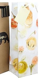 Iconikal 6-Pack Christmas Wine Bottle Gift Bags, Heavy-Duty with Ribbon Handles, Assorted Holiday Designs - Ideal for Festive Xmas Gifting, Parties & Bulk Wrapping