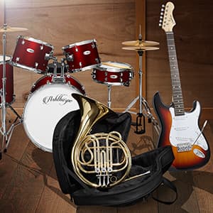 Ashthorpe Full-Size Thinline Cutaway Acoustic Electric Guitar Package with 10 Watt Amp - Natural