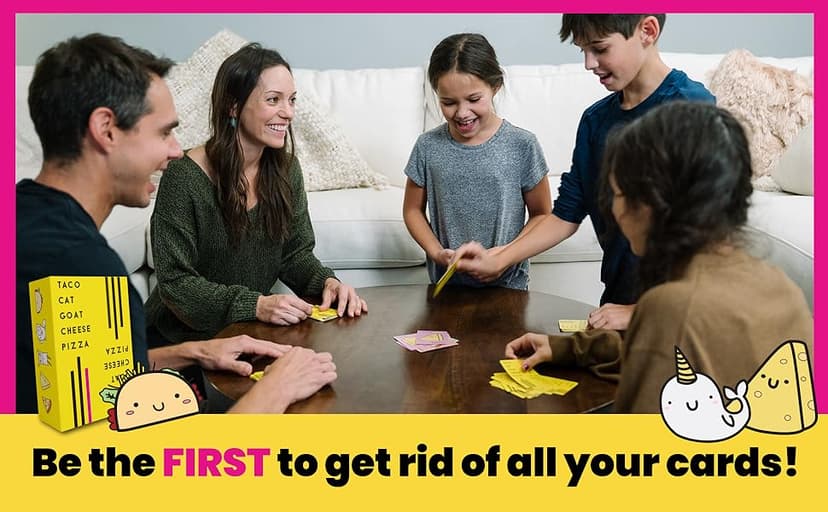 Taco Cat Goat Cheese Pizza Wildly Entertaining Card Game for Family and Group Game Night | Easy to Learn and Play with 10-15 Minute Rounds | Fun for Kids, Teens, Adults, and Families | 2-8 Players