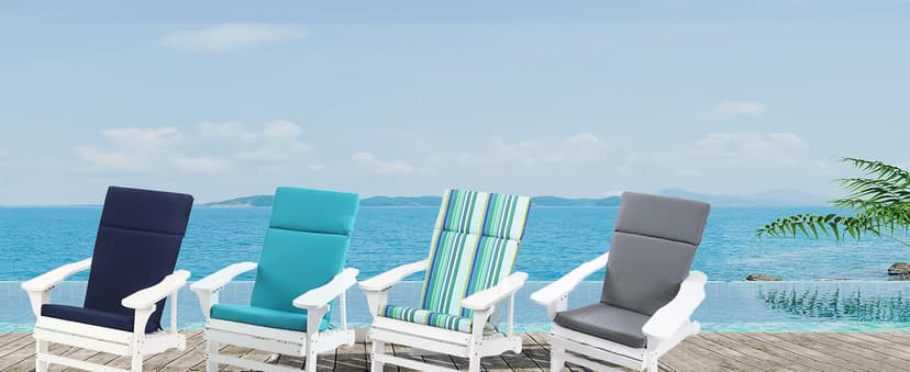 Adirondack Chair High Density Foam Cushions,High Back Outdoor Rocking Chair Cushion
