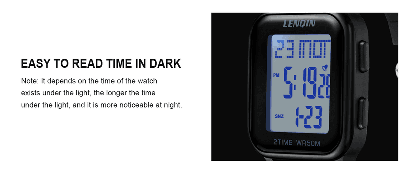 LN LENQIN Mens Digital Watch Ultra Thin Minimalist Sports Waterproof Digital Watches Men Outdoor Wrist Watch for Men with LED Backlight Timer Alarm Date