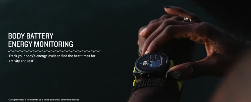 Garmin Forerunner® 965 Running Smartwatch, Colorful AMOLED Display, Training Metrics and Recovery Insights, Black and Powder Gray, 010-02809-00