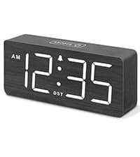 DreamSky Super Loud Alarm Clock for Heavy Sleepers - RGB Small Digital Clock for Kids Bedroom Bedside Nightstand, Electric Desk Clock with Large Number, Dimmer, Adjustable Volume, USB-C Powered