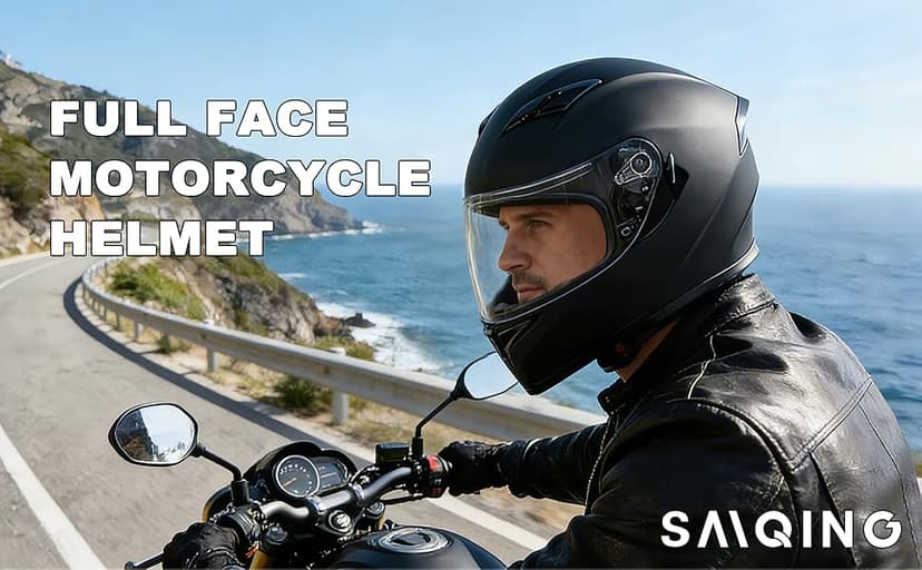 Adult Full Face Motorcycle Helmet with Dual Visor, DOT Approved Street Bike Racing ADV Motocross Helmets for Men Women, Ventilation