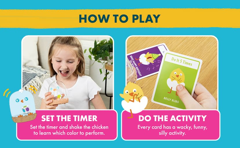 Exploding Kittens Hurry Up Chicken Butt 2-6 Players - Ages 4+ - 2 Minutes to Play - Hot Potato Style Card Game - Fun Card Game, Family Game Night, Creative Kids Game