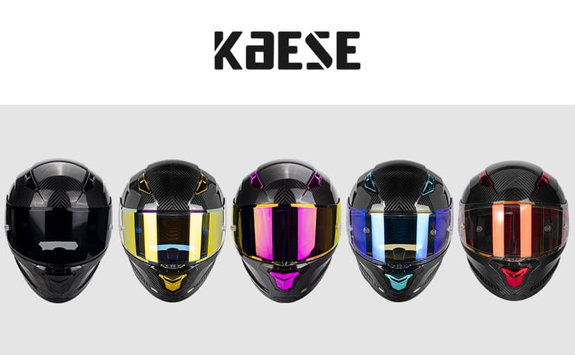 Carbon Fiber Full Face Motorcycle Helmets with Spoiler Sport Touring Street Motorcycle Helmet - Bluetooth Ready Speaker Pockets