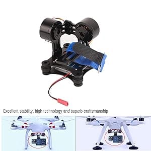 Camera Stabilizer, High Technology Drone Camera Gimbal Metal Brushless Gimbal Board BGC 2.2 for 3/3+ / 4 Camera RC Drone Quadcopter Part (Black) Gimbal Drone