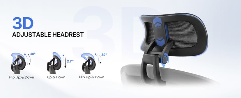 750lbs Ergonomic Office Chair,Upgrade Big and Tall Office Chairs for Heavy People,Mesh High Back Desk Chair with 5D Flip Arms Large Wheels,Adjustable Headrest & Lumbar Support,Wide Chairs
