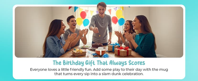 MAX'IS Creations The Mug with a Hoop Basketball Mugs Novelty Coffee Mugs Hot Chocolate Mug Coach Sports Basketball Gifts for Boys 8-12 Accessories Stuff, Funny Christmas Gifts for Kids Family, 16oz