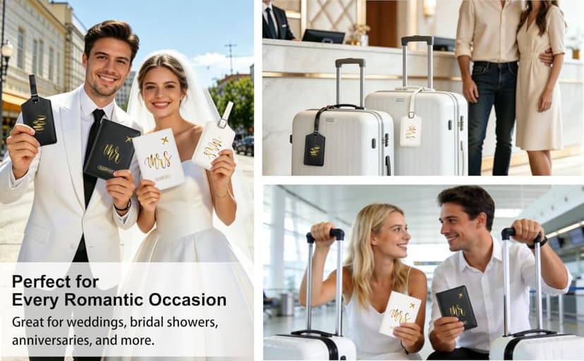 Jumway Wedding Gifts Basket, Gifts for Bridal Shower Engagement Wedding and Married Couples Anniversary - Tote Bag Ceramic Marble Coffee Mugs Gift Set Black B0GWR74CJC