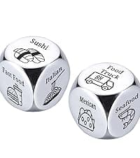 Him Her Couple Gifts for Boyfriend Girlfriend Food Decider 11th Anniversary Steel Date Night Gifts for Husband Wife for Wedding Christmas Valentines Birthday for Women Men