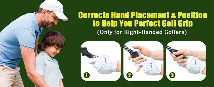 Retractable Golf Swing Training Aid, Golf Grip Trainer for Warm Up, Click Feedback Golf Swing Trainer for Improving Hitting Strength & Tempo, Ideal for Beginners, Indoor & Outdoor Practice