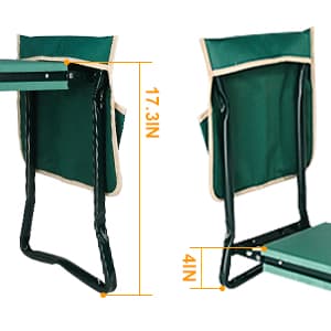KVR Upgraded Garden Kneeler and Seat with Thicken & Widen Soft Kneeling Pad,Heavy Duty Foldable Gardener Stool with 2 Tool Pouches,Gardening Gifts for Women Mom Men Seniors¡… B0972Y5LTY