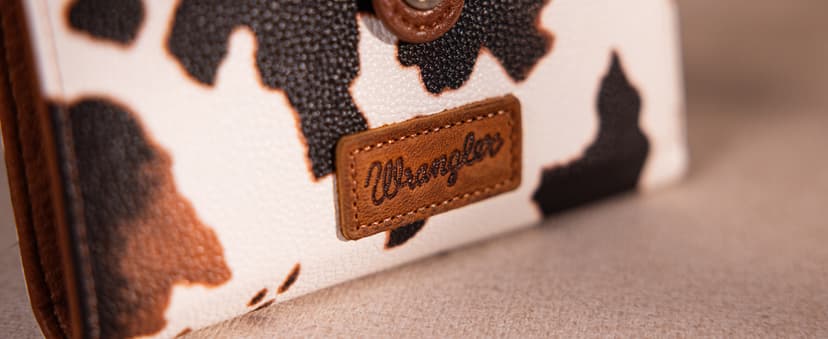 Wrangler Wallet for Women Bifold Card Holder with Zipper and ID Window