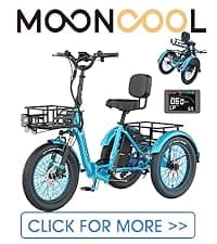 MOONCOOL Adult Tricycles 3 Wheel 7 Speed Trikes, 20/24/26 inch Adult Trikes 3 Wheeled Bike with Basket for Seniors, Women, Men
