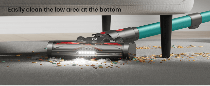 Cordless Vacuum Cleaner, Upgraded 580W 48KPA 65Mins Vacuum Cleaners for Home, Cordless Stick Vacuum Cleaner with Self-Standing and LED Screen, Anti-Tangle Wireless Vacuum for Pet Hair/Carpets/Floors