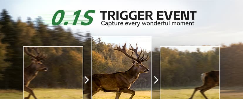 Trail Camera, 36MP 2K 0.1S Trigger Motion Activated,Game Camera with Night Vision IP66 Waterproof 2.0''LCD 90° Cam Lens for Outdoor Scouting Wildlife Monitoring Home Security, Gifts for Men