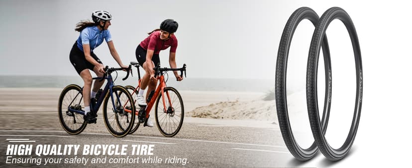 2-Pack 700x28/32/35c Road Bike Tire Set, Foldable Tires with Presta Valve FV48 Inner Tubes and Tires Lever,Suitable for Road Bikes、City Bikes、Touring Bicycle Bike