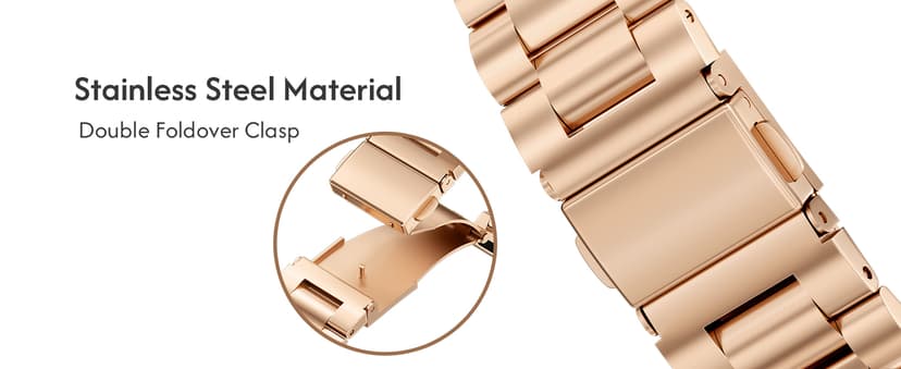 Metal Band Compatible with Apple Watch Band 42mm(Series 11 10) 41mm(Series 9 8 7) 40mm(Series 6 5 4 SE3/2/1) 38mm(Series 3 2 1), Dressy Stainless Steel iWatch Strap for Women