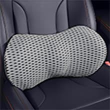 Lumbar Support Pillow for Office Chair, Memory Foam Lumbar Pillow for Lower Back Pain Relief (Grey)