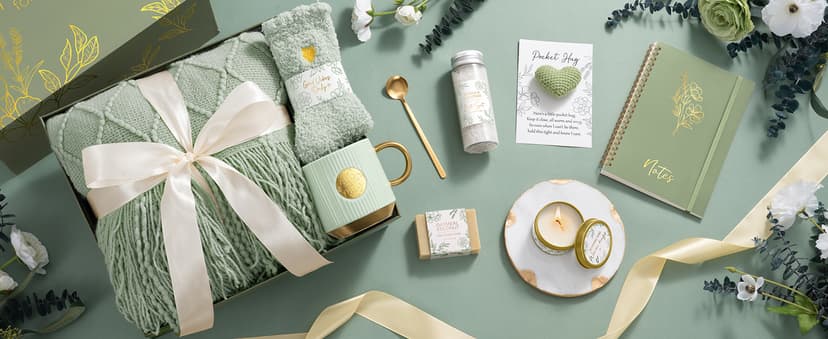 Self Care Gifts for Women Get Well Soon Gift Baskets, Unique Christmas Birthday Gifts for Women Spa Care Package, Sympathy Inspirational Thinking of You Gift Set for Mom Sister Friend Wife Girlfriend