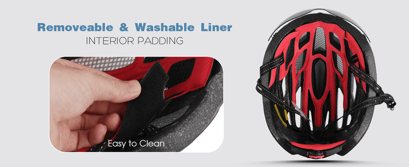Bike Helmet, Basecamp Bicycle Helmet with Rear Light & Detachable Magnetic Goggles Lightweight Cycling Helmet Adjustable for Adult Men Women Mountain & Road (BC-069)