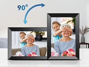 Frameo 10.1" WiFi Digital Picture Frame, Smart Digital Photo Frame with 16GB Storage, 1280x800 IPS HD Touch Screen, Auto-Rotate, Easy Setup to Share Photos or Videos Remotely via App from Anywhere
