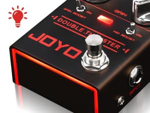 JOYO Bass Guitar Pedals High Gain Overdrive Effect Pedal with Independent Mid Frequency and Gain Boost for Bassist Electric Guitar Bass (DOUBLE THRUSTER R-28)