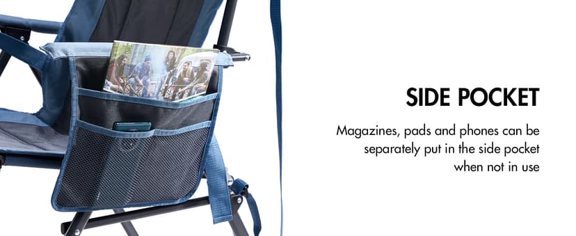 Portal Camping Chair with Lumbar Support for Adults Folding Portable High Back Oversized, 400LBS