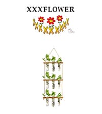 XXXFLOWER Plant Terrarium with Wooden Stand, Air Planter Bulb Glass Vase Metal Swivel Holder Retro Tabletop for Hydroponics Home Garden Office Decoration - 3 Bulb Vase