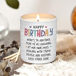 Unique Birthday Gifts for Women Friendship - Gifts for Best Friend Woman, Happy Birthday Candles for Bestie - BFF Gift for Women, Happy Birthday Gift for Friend Scented Candles