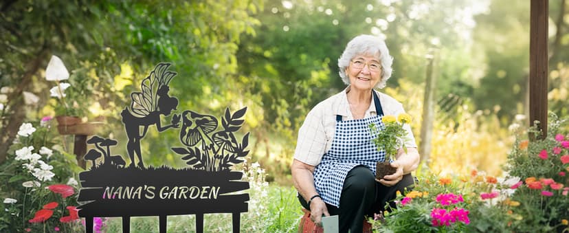 Metal Signs Customized | Personalized Garden Stake Metal Sign | Custom Metal Garden Sign | Personalized Garden Name Sign | Custom Sign Outdoor Metal | Gardening Decor Gifts for Gardeners