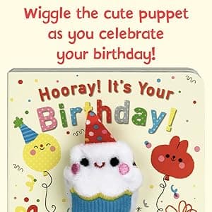 Hooray It's Your Birthday! Finger Puppet Board Book for Celebrations & Parties Ages 1-4 (Finger Puppet Board Books)