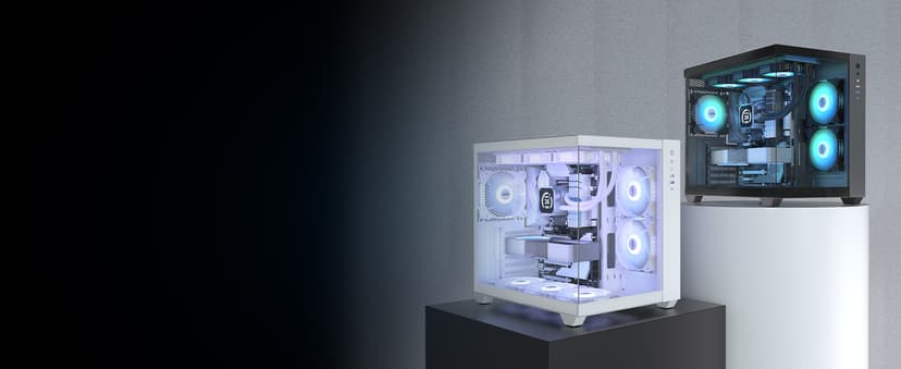 MUSETEX ATX PC Case, 3 x 120mm Fans Pre-Installed, 360MM RAD Support, 270° Full View Tempered Glass Gaming PC Case with Type-C, Mid Tower ATX Computer Case, Black, Y6