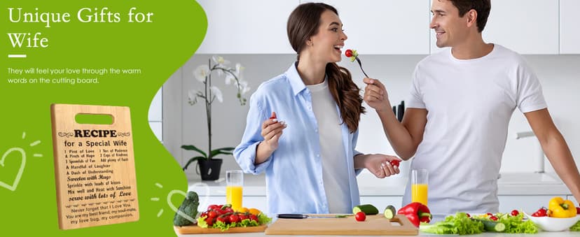 Wife Gifts from Husband, Love Gifts for Wife, Wife Birthday Gift Ideas, Mothers Day Romantic Gifts for Wife to My Wife Gifts, Gifts for Wife Who Has Everything Wife Cutting Board