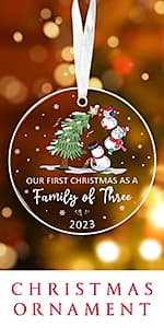 HEXMOZ First Time Dad Gifts - New Dad Gifts - Bumps First Christmas Ornament - Pregnancy Announcement for Husband, Soon to Be Daddy, 1st Time Daddy Gift - Expecting Baby on The Way