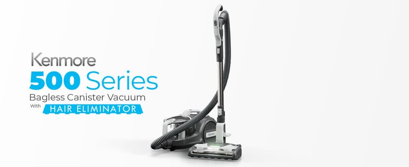 Kenmore DC5070.01 Upgrade 500 Series Bagless Canister Vacuum with Hair Eliminator Brushroll,2-Motor Cyclonic Technology, HEPA Filtration & 24' Auto Cord Rewind for Pet, Carpets, Hard Floors, Stairs