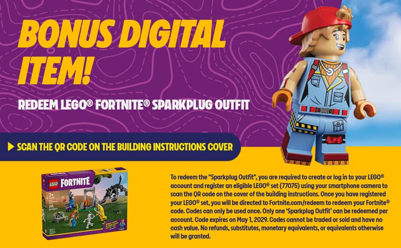 LEGO Fortnite Peely & Sparkplug’s Camp Kids Toy - Pretend Play and Video Game Building Set for Girls & Boys, Ages 7+ - Fortnite Toy Figures Peely, Sparkplug, & More - Gift Idea for Birthdays - 77075 B0DRW647G6