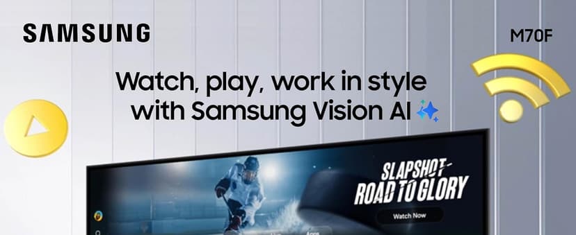 Samsung 43” Smart Monitor M7 (M70F) 4K UHD Display, Samsung Vision AI, Smart TV Apps, Gaming Hub, USB-C, HDMI and USB-A, Black, LS43FM702UNXZA, 2025