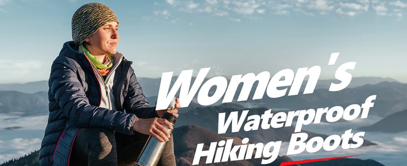 R CORD Hiking Boots Women Waterproof Ankle Support Womens Hiking Boots Backpacking Boots Breathable Non-slip Durable Boots for Outdoors