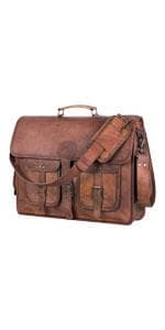 KomalC Premium Buffalo Leather Toiletry Bag for Men & Women – Leather Dopp Kit With Water resistant Lining, Premium Toiletry Travel Pouch, Unisex Wash Bag for Toiletries, Gifts for Men and Women