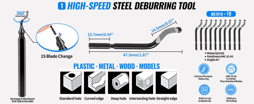 68Pcs 3D Printer Tools Kit with Storage Case, 3D Printer Accessories - Deburring Tool, 3D Printer Removing Scrapers, Metal Files, Brushes, Hand Drill, Tweezers, for Bambu Lab, Ender 3, Kobra, etc.
