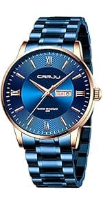 CRRJU Men’s Women Watch Casual Stylish Waterproof Quartz Unisex Wristwatches, Ultra Thin Watches for Men Women, Colorful Silicone Band