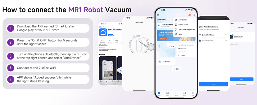 MONSGA Robot Vacuum Cleaner, 4000Pa Powerful Suction Robotic Vacuum, 3.2" Super-Slim, 140Min Runtime, Vacuum Robot for Hard Floor/Low Pile Carpet/Pet Hair, Remote/App/Voice Control, Schedule Clean