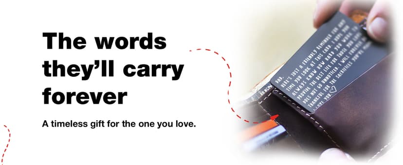 Wallet Card for Dad – Father's Day Gift from Son or Daughter for the Best Dad Ever - Voted Most Meaningful and Unique Gift for Fathers - Gift Ready, Engraved