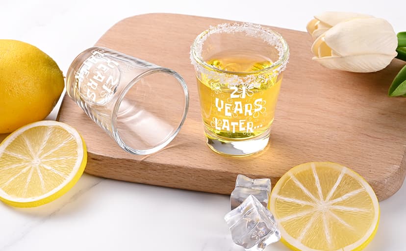 Futtumy 21 Years Later Shot Glasses Set 2, 21st Birthday Gift for Her, 21st Birthday Gifts for Him, Gifts for 21 Year Old Male Female Women Men Son Daughter, Funny Birthday Present for Him or Her B0G4GX17D8